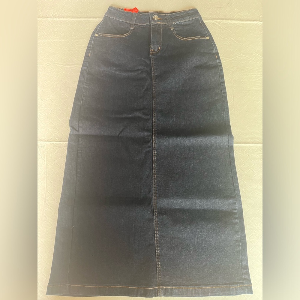 Long Denim Skirt